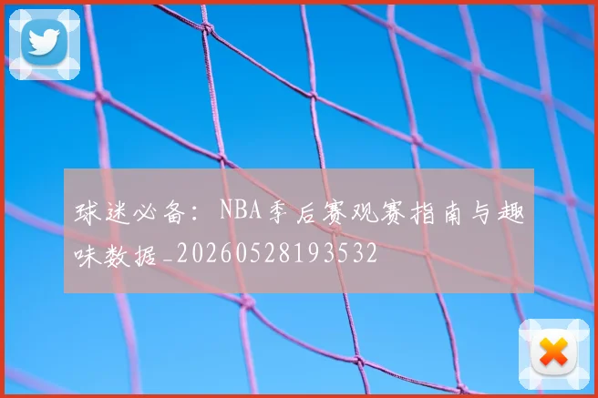 球迷必备:NBA季后赛观赛指南与趣味数据_20260528193532
