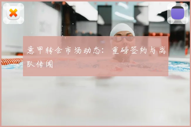 意甲转会市场动态:重磅签约与离队传闻